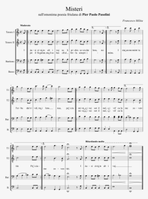 Misteri Sheet Music Composed By Francesco Milita 1 - Partituras Para Viola Solos