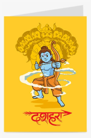 Ram And Ravan Dussehra Greeting Card - Dussehra