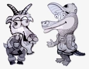 Goat And Gator - Cartoon