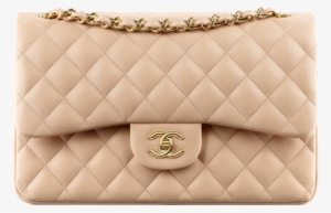 55 Classic Flap Bag Chanel - Chanel Bag Beige Color