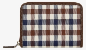 Small Club Check Wallet - Club Check Slim Zip Wallet Aquascutum