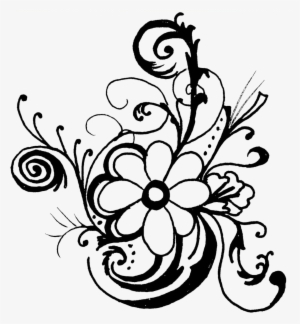 Floral Flower Clipart Free Images - Flowers Clip Art Black And White Border