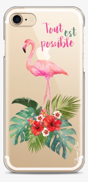 Coque Iphone 7/8 Tropical Watercolor Flamingo - Iphone 6s
