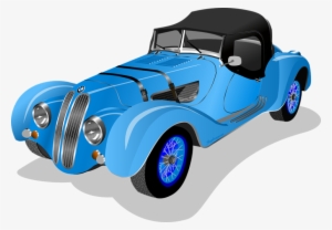 Bmw Car Roadster Sports Car Automobile Tra - Blue Vintage Car Clipart