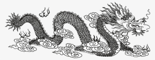 Chinese Dragon Coloring Book Drawing China - Asian Dragon Line Drawings