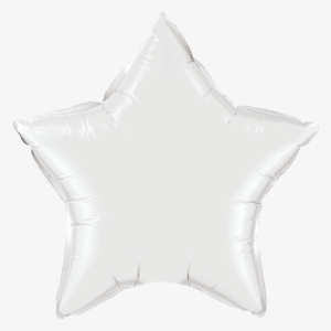 20" White Star Foil Balloon - Baby Blue Star Balloons