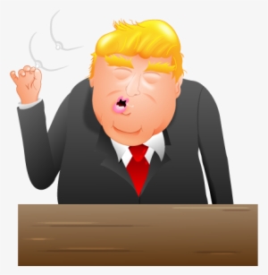 Squeezing An Invisible Nipple Every Time He Makes A - Cartoon Trump Transparent Gif