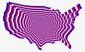 Red White And Blue Us Map Outline Zoom Icons Png Free