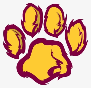 Purple Paw Print Clip Art Free Clipart Purple Paw Print - Maroon And Gold Paw Print