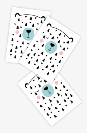 High Quality Temporary Tattoos «forest Bear» With Cute - Circle