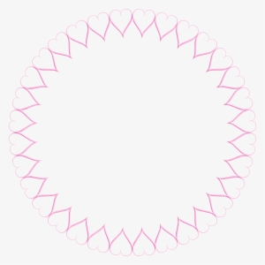 Pink Round Heart Border Transparent Clip Art Image
