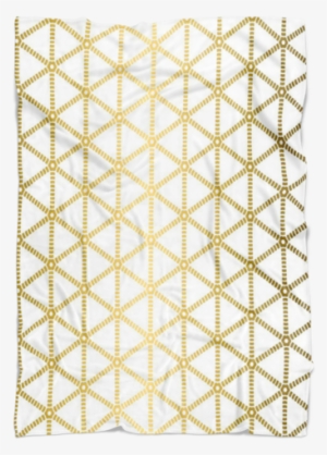 Gold Grid Fleece Throw Blanket - Brisbane