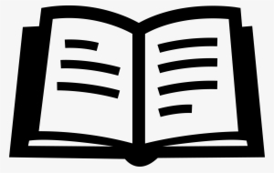Open Book Icon Png Download - Book Black And White Png
