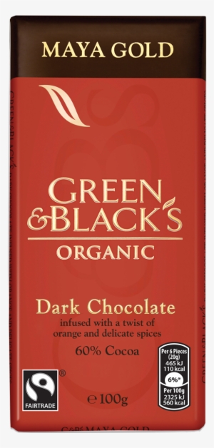 G&b's Maya Gold 100g Bar - Maya Gold Chocolate Green Black