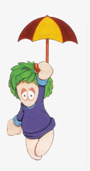 Lemmings 2 The Tribes Style Lemming On An Umbrella - Cartoon
