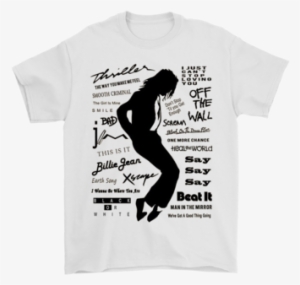 Michael Jackson King Of Pop Song List Shirts T Shirt - Michael Jackson