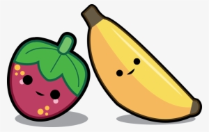 Food Png, Bananas, Strawberry, Animal Babies, Banana, - Cute Strawberry And Banana