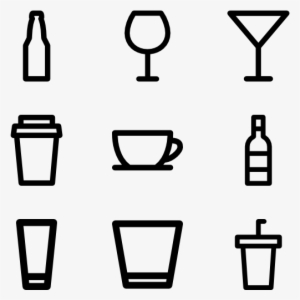 Bar Glasses And Bottles - Bottle Icon Vector