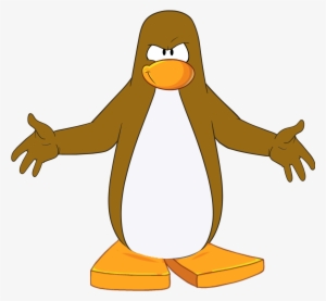 First Was Kirby With Human Feet Now - Brown Penguin Club Penguin