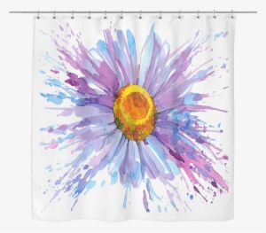Daisy Flower Shower Curtain - Art Print: Okalinichenko's Daisy Flower, 61x46cm.