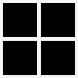 Grid 2 Filled Icon - X Bianca Sfondo Nero