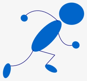 Running Blue Stick Man Png Images
