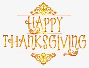 Medium Image - Happy Thanksgiving Transparent Background