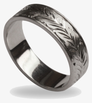 Hand Engraved Leaf Band - Carlsbad