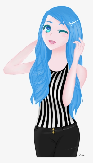 Blue Haired Anime Girl - Anime Girls With Blue Hair And Blue Eyes