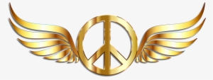 This Free Icons Png Design Of Gold Peace Sign Wings