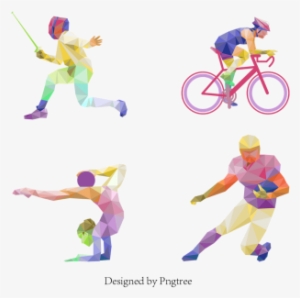 Cartoon Sports Fitness Exercise, Kendo, Ball, Athlete