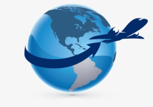 Globe - Globe With Plane Logo