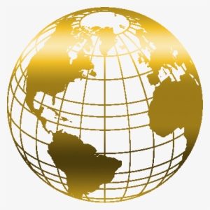 6 Kb, V - Golden World Globe Png