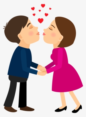 Young Couple Holding Hands And Kissing - Couple Holding Hands Clipart Png