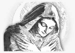 Hail Mary - Mary Mother Of God Black And White