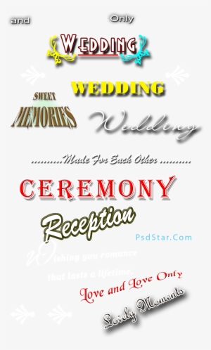 Wedding Clipart Text Psdstar Png Wedding Clipart Star - Wedding