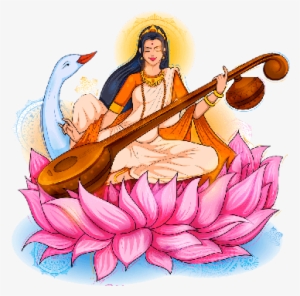 May The Occasion Of Vasant Panchami Bring The Wealth - Free Clipart Saraswati