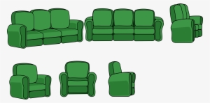 Big Image - Sofa Clipart Side View