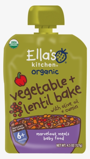 Vegetable Lentil Bake - Ella's Kitchen Baby Biscuits Apple And Ginger 108g
