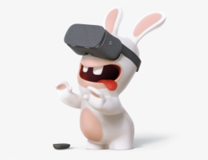Rabbid With Vr Goggles Png - Raving Rabbids Png