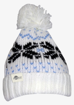Xmas Bobble Hat Cream/black - Bobble Knit Png