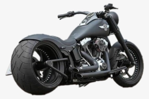 Bullet Drawing Bike - Matte Black Harley Davidson Fatboy