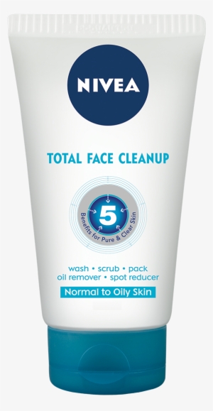Combine The Effects Of Wash, Pack & Scrub To Give You - Nivea Total Face Cleanup Face Wash