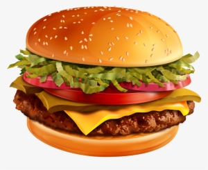 Burger Vector Png Image Black And White Download - Burger Png