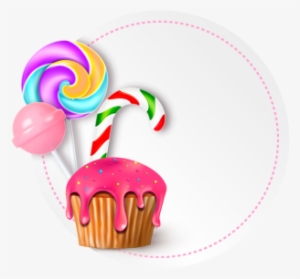 Birthday Illustration With Sweets And Candies, Birthday, - Desenho De Doces Balas Png