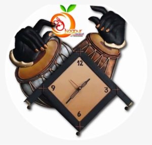 Multi Color Iron Wrought Tabla Sitar Clock - Clock