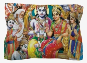 Indian God Bhagwan Ram With Whole Darbar Pillow Sham
