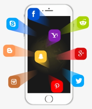 Social Media On Iphone - Iphone Social Media Png