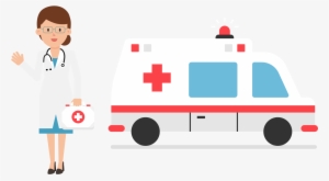Open - Doctor And Ambulance Clipart