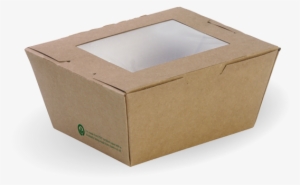 Small Bioboard Lunch Box With Windowbb Wlbs - Cardboard Catering Boxes Au